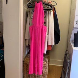 Halter Neck Jumpsuit with Pockets